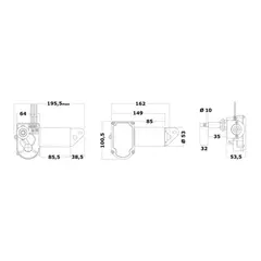 OSCULATI Viskermotor 20W For maks 550 mm viskerarmer og blader