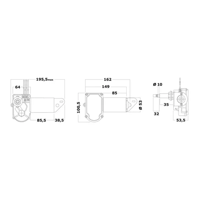 OSCULATI Viskermotor 20W For maks 550 mm viskerarmer og blader 