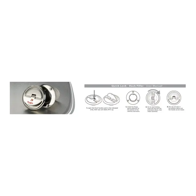 OSCULATI Dekksforskruing QuickLock 90° Vann - 1 1/2" - AISI316 