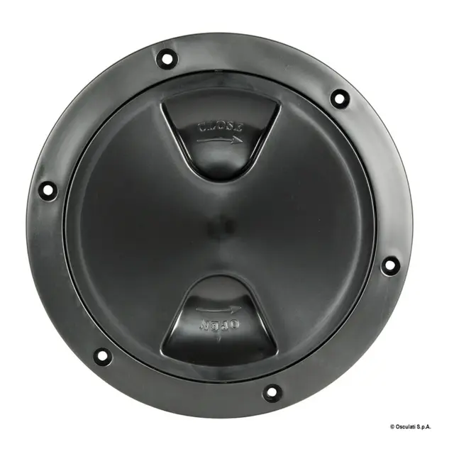 OSCULATI inspeksjonsluke Ø260 Sort - 100 % vanntett - skrulås 