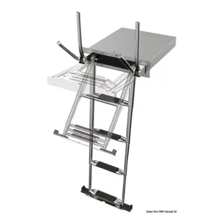 OSCULATI Easy Up syrefast teleskop stige Med h&#229;ndtak og i kasse