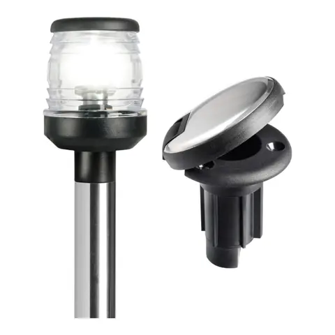 OSCULATI LED lanterne - avtagbar 100 cm - syrefast - sort plast base
