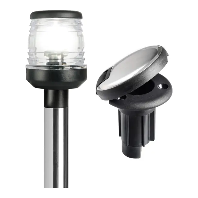 OSCULATI LED lanterne - avtagbar 100 cm - syrefast - sort plast base 