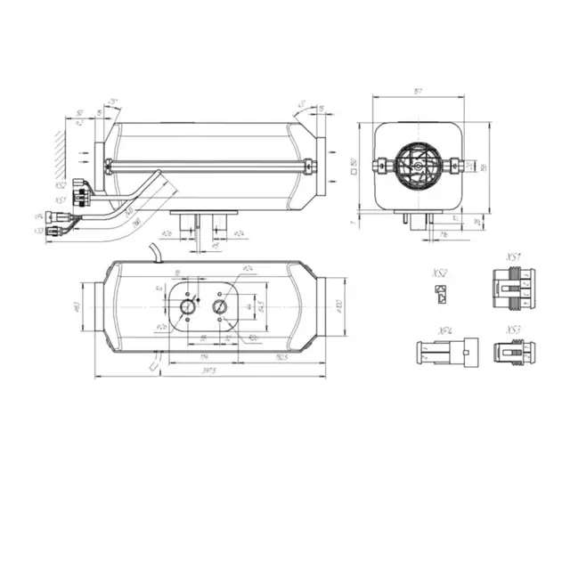 AUTOTERM Dieselvarmer 4kW - 12V Luftvarmer - Inkl. monteringssett 