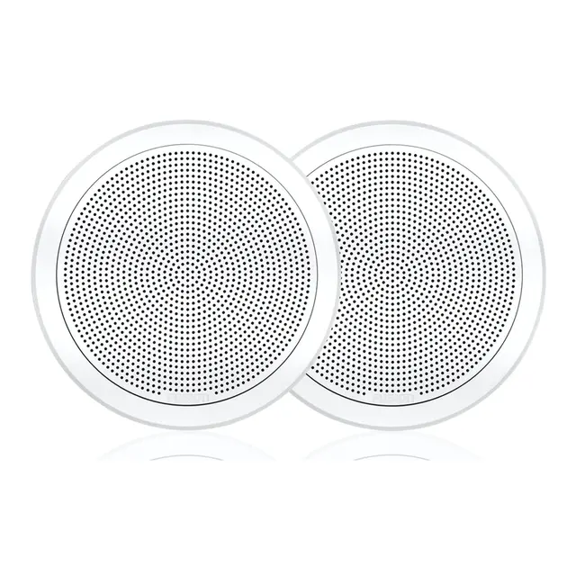FUSION FM Series høyttalere, 7,7" 200 W rund lavprofil - hvit (par) 