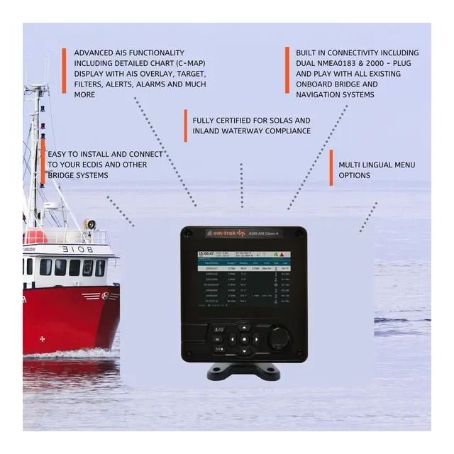 EM-TRAK ProAIS A200 Sender / Mottaker Klasse A / Proff / IMO - NMEA200 - Wifi 