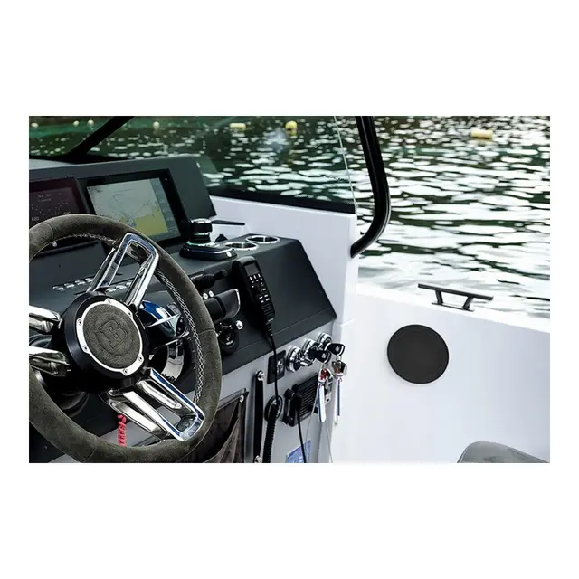 FUSION FM Series høyttalere, 7,7" 200 W rund lavprofil - sort (par) 