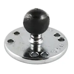 RAM Brakettdel: Base Rund &#216;63,5 mm Chrom B-kule