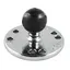 RAM Brakettdel: Base Rund &#216;63,5 mm Chrom B-kule