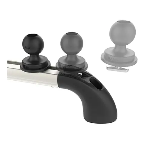 RAM rekkeholder med spor til brakett 533,4mm lengde - for kuler med T feste 