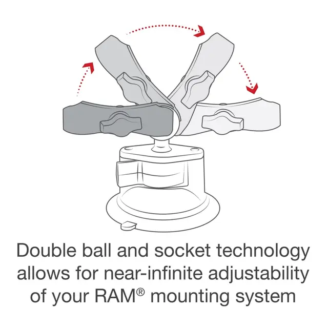 RAM MOUNTS X-Grip® mobilholder -sett Sterk sugekopp 