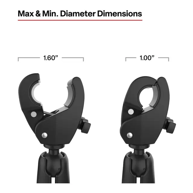 RAM MOUNTS Trolling Motor Stabilizer C -Tough-Claw™ 1” - 1.6” Clamp Bases 