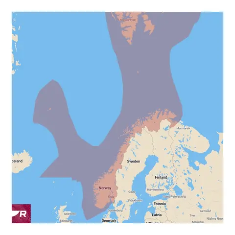 RAYMARINE Lighthouse Sj&#248;kart Norge - p&#229; microSD/SD brikke