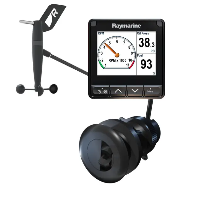 RAYMARINE i70s System - RSW og DST810 kablet vind, DST810 og I70 multidisplay 