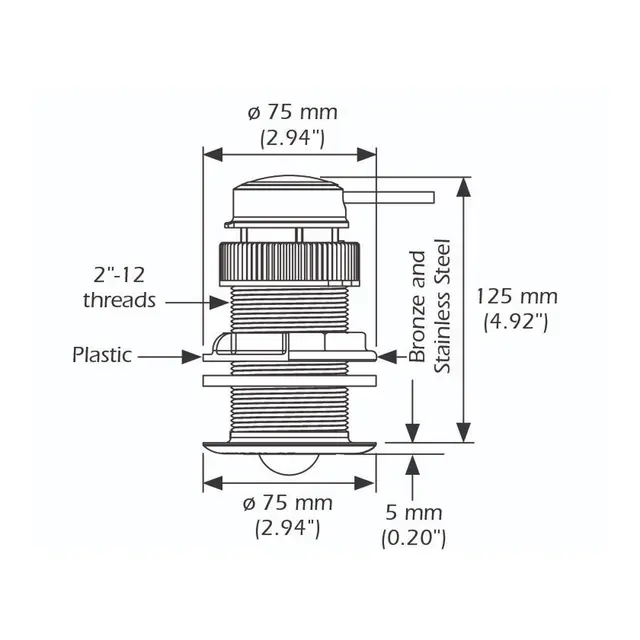 RAYMARINE Giver Airmar DST810 0° STNG Aktiv dybde,fart, blåtann og temp. 