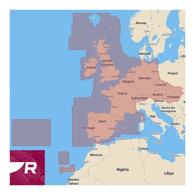 RAYMARINE LightHouse GEN2  Europa Vest Ferdig på brikke 