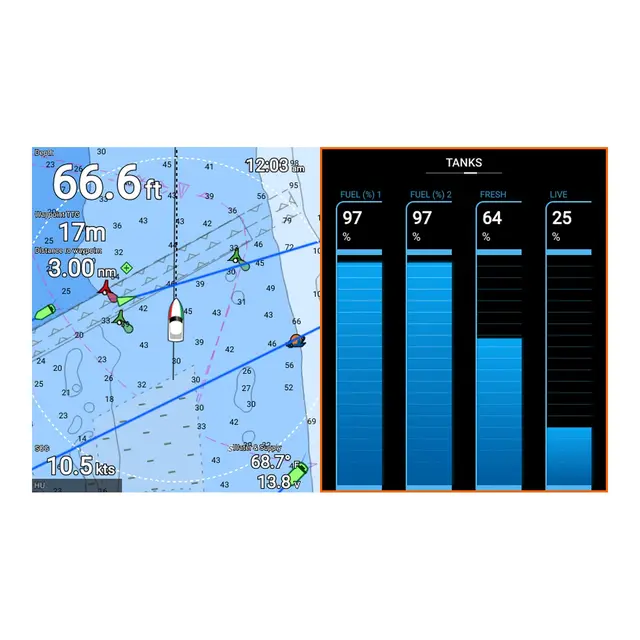 RAYMARINE Element 12S Kartplotter/Ekko 12" - CHIRP - WiFi - u/svinger - u/kart 