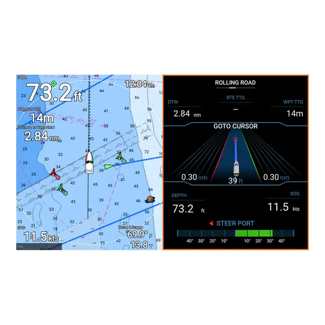 RAYMARINE Element 12S Kartplotter/Ekko 12" - CHIRP - WiFi - u/svinger - u/kart 