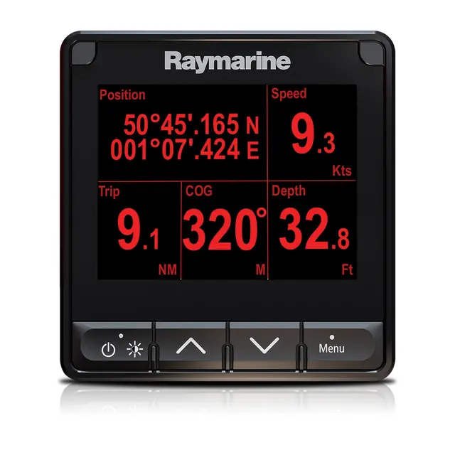 RAYMARINE i70s Startpakke m/ ITC-5 boks Med giver for både vind, dybde, fart 