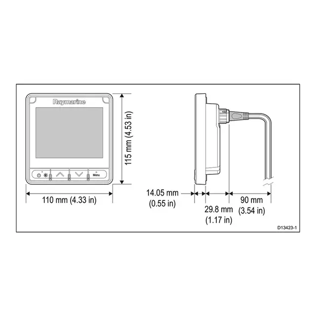 RAYMARINE i70s Startpakke m/ ITC-5 boks Med giver for både vind, dybde, fart 