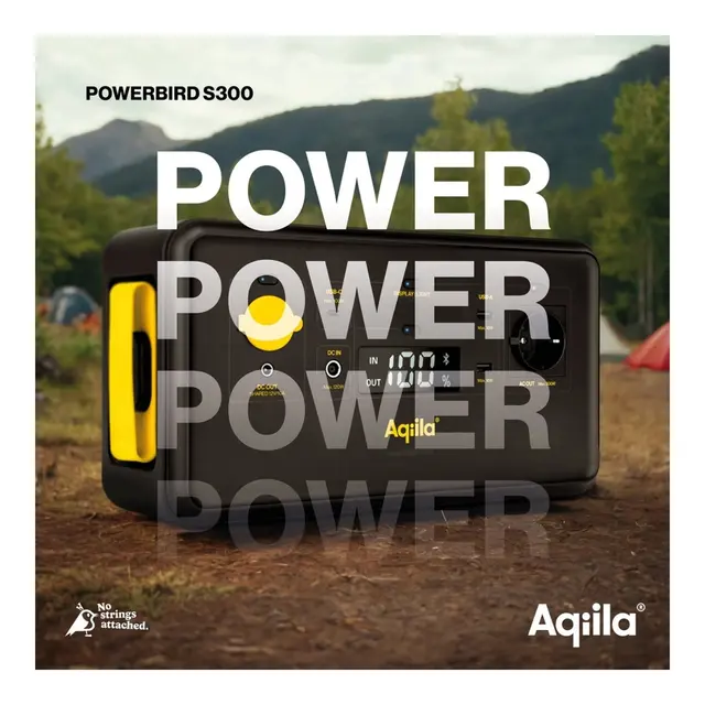 AQIILA Powerbird Power Station S300 Bærbar strømforsyning 300w/294Wh 