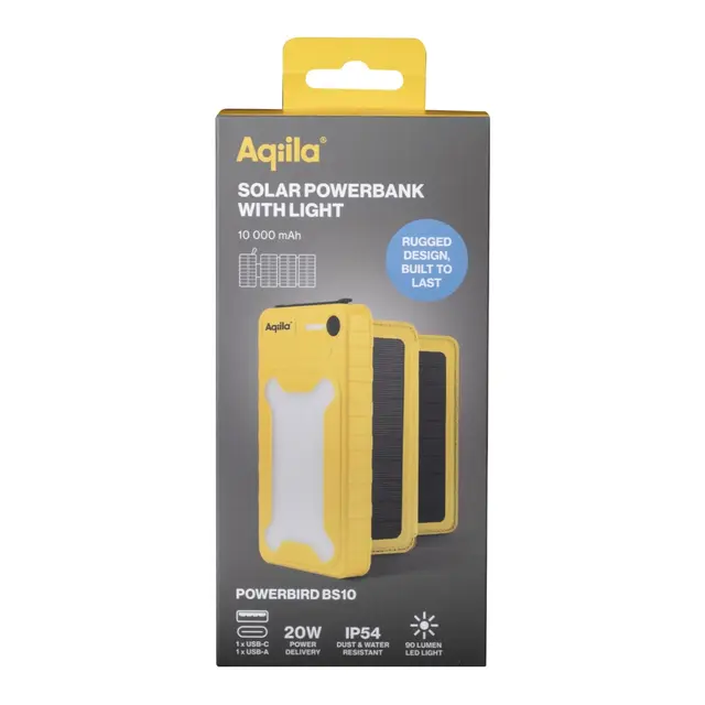 AQIILA Powerbird Bs10 Solar Powerbank 10k mAh 