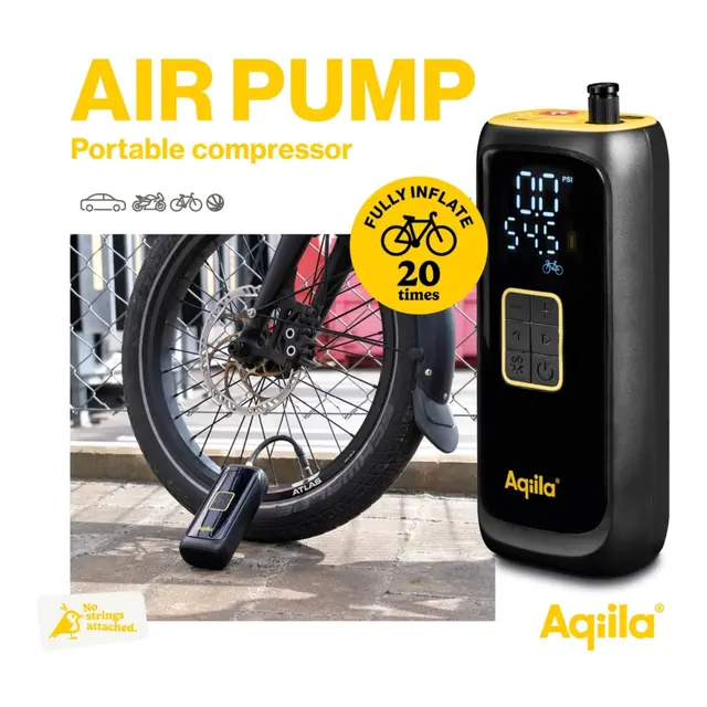 AQIILA Airbird C4 luftkompressor Oppladbar luftkompressor og powerbank 