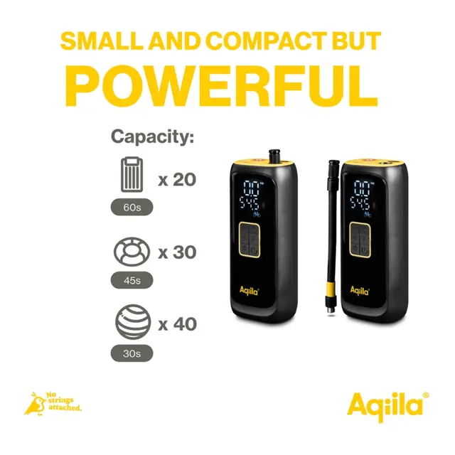 AQIILA Airbird C4 luftkompressor Oppladbar luftkompressor og powerbank 