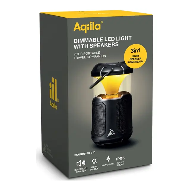 AQIILA Soundbird B10 - 3 i 1 Lantern -  Høyttaler - Powerbank 