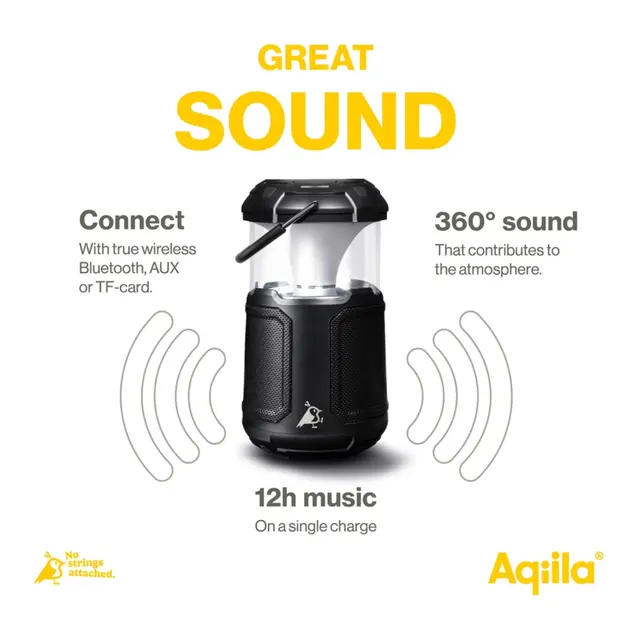 AQIILA Soundbird B10 - 3 i 1 Lantern -  Høyttaler - Powerbank 