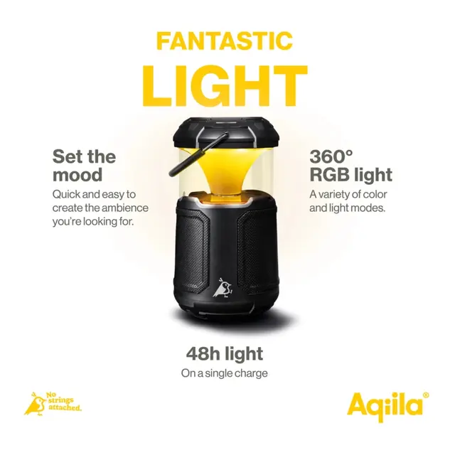 AQIILA Soundbird B10 - 3 i 1 Lantern -  Høyttaler - Powerbank 