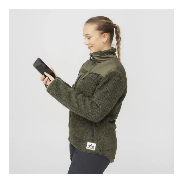 HeatX Heated Pile Fleece Unisex L Olive Green - Varme jakke - Batteri 