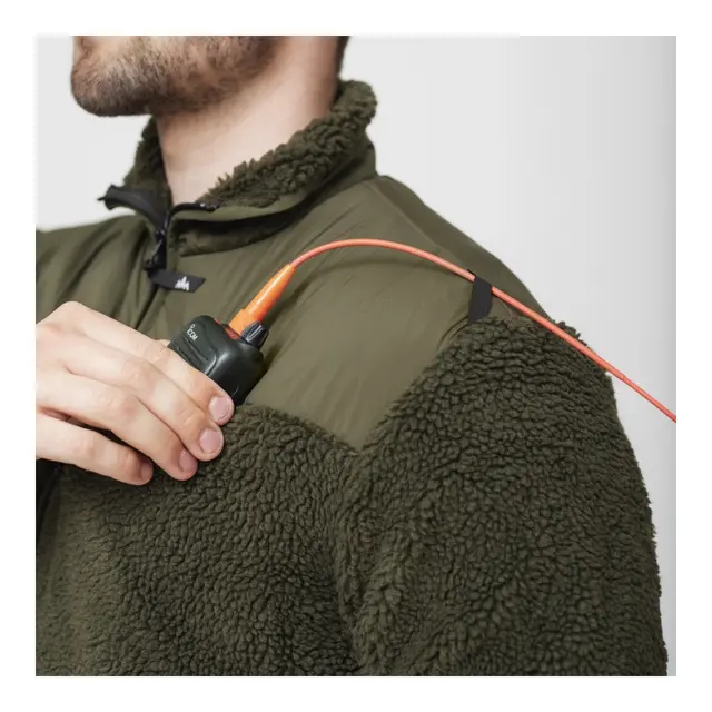 HeatX Heated Pile Fleece Unisex M Olive Green - Varme jakke - Batteri 