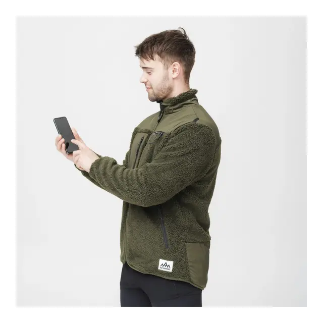 HeatX Heated Pile Fleece Unisex M Olive Green - Varme jakke - Batteri 