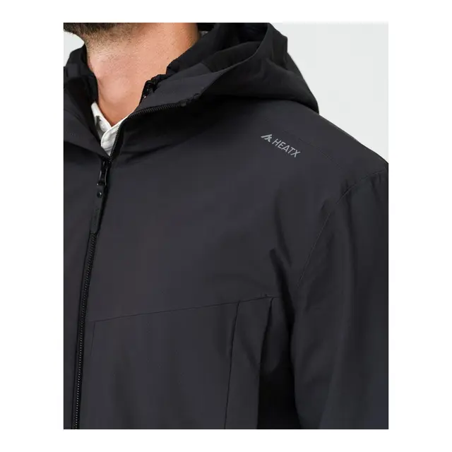 HEATX Metro Coat 3-in-1 M's L Sort - Batteri styrt varmejakke 