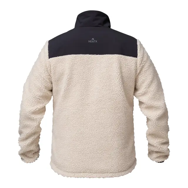 HEATX Hybrid Pile/Fleece Jakke M Sand/Sort - Batteri styrt varmejakke 
