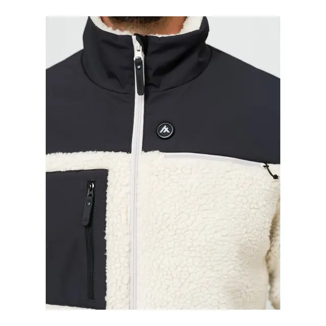 HEATX Hybrid Pile/Fleece Jakke M Sand/Sort - Batteri styrt varmejakke 