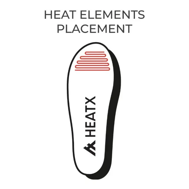 HEATX Innleggsåle - App Styrt Sort - Batteri styrt varme - M 38-40 