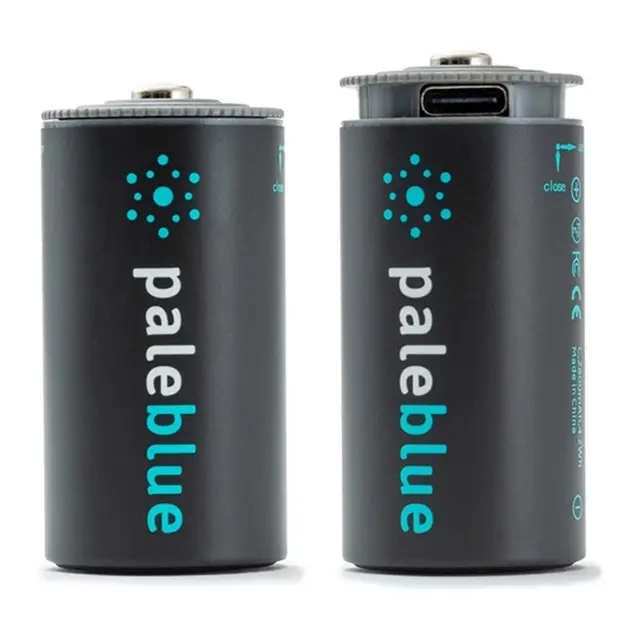 Pale Blue Li-Ion Oppladbar C Batteri 2 pack - lades med USB-C 