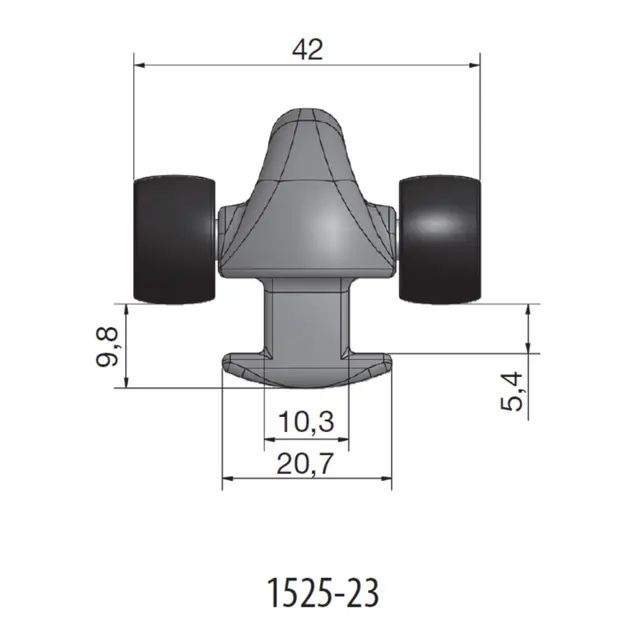 RUTGERSON Pressure absorbing slide 23mm, 15,5mm 