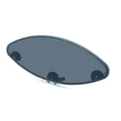 RUTGERSON Reserveglass elliptisk, farget 400x145. Leveres med håndtak og pakning