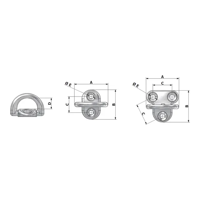 RUTGERSON Padeye 14, symmetrisk 14 mm, symmetrisk 