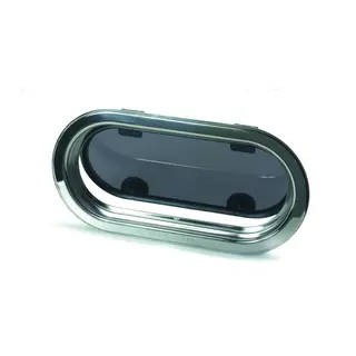 RUTGERSON Portlight Oval, 403x204 mm Forsterket glassramme - m/luke&#229;pning