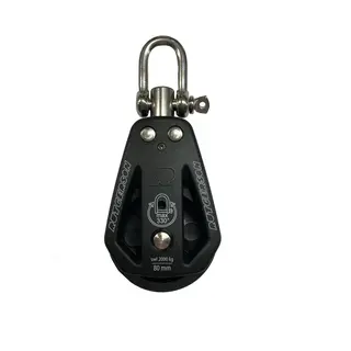 RUTGERSON RAW Block Single Swivel Svivelhode, 80mm, Single
