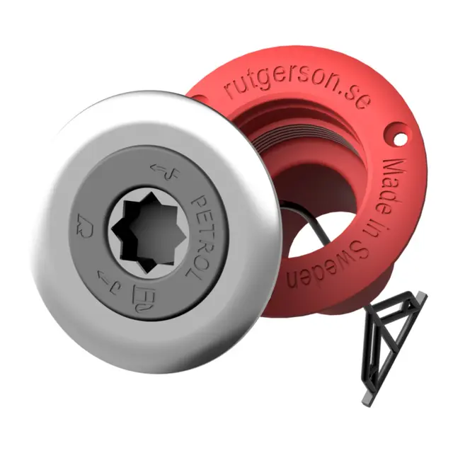 RUTGERSON Dekksforskruvning for bensin m/tanklokk, 38mm, gjenget 