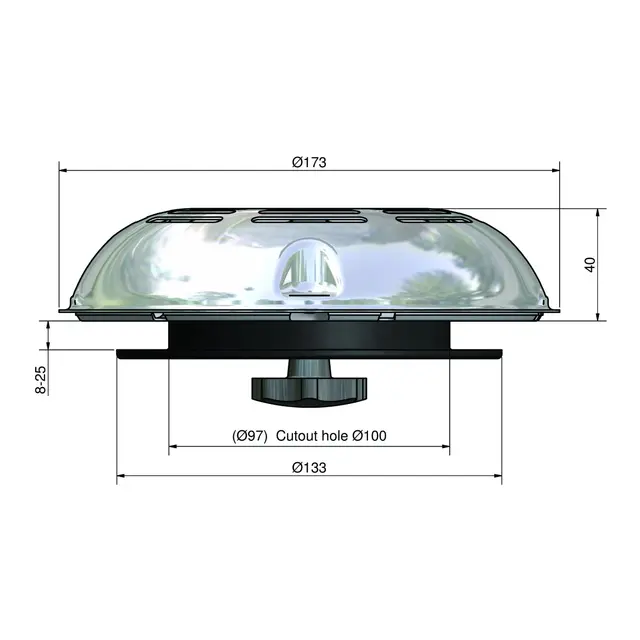 RUTGERSON Ventilator, Rostfri, CE Ventilator, rustfri, CE 