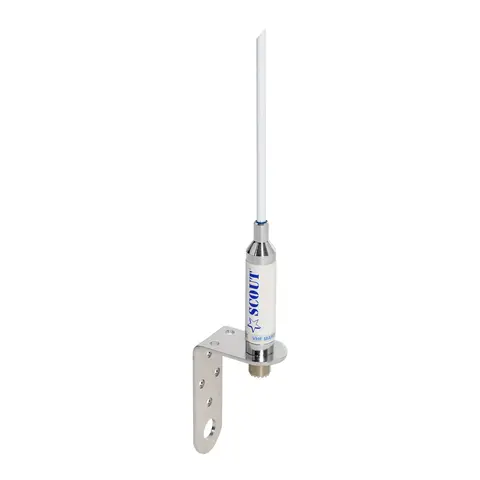 SCOUT KM-3F VHF Fiberglass antenne 0,9m Sett m/ 20m kabel og feste for seilb&#229;t