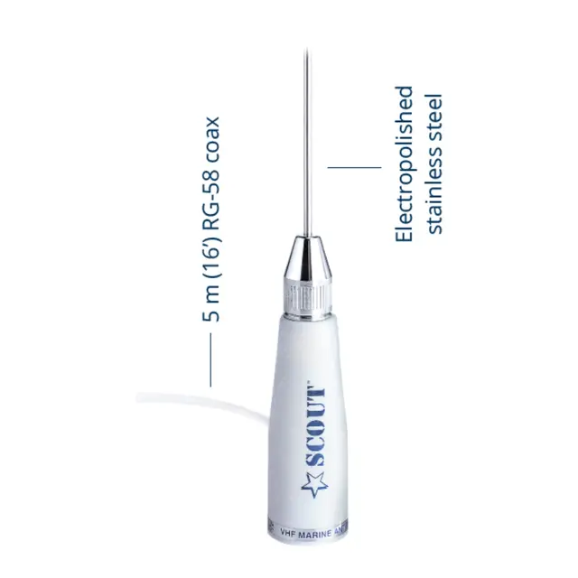 SCOUT Stål VHF antenne - 1,0 m KS-23A - 3 db 