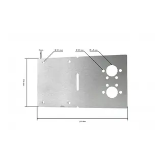 AUTOTERM festebrakett til 2 og 4 kw rustfri 2 mm
