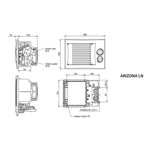 AUTOTERM Arizona Stillegående defroster 24V - 2.75kW 